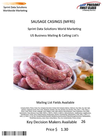 SAUSAGE CASINGS (MFRS)