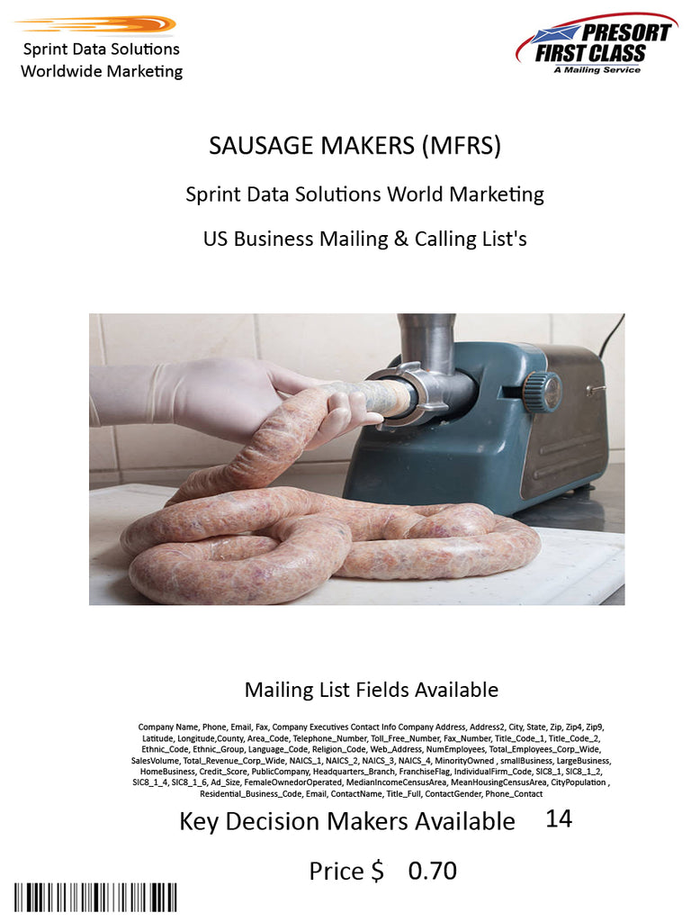 SAUSAGE MAKERS (MFRS)