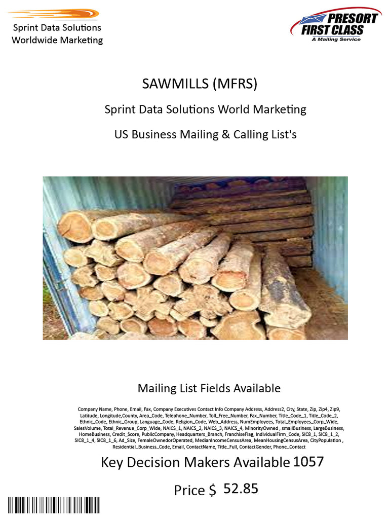 SAWMILLS (MFRS)