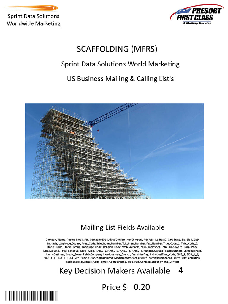 SCAFFOLDING (MFRS)