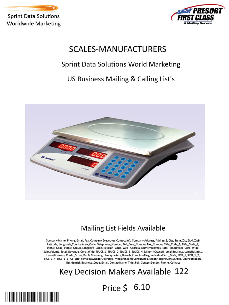 SCALES-MANUFACTURERS