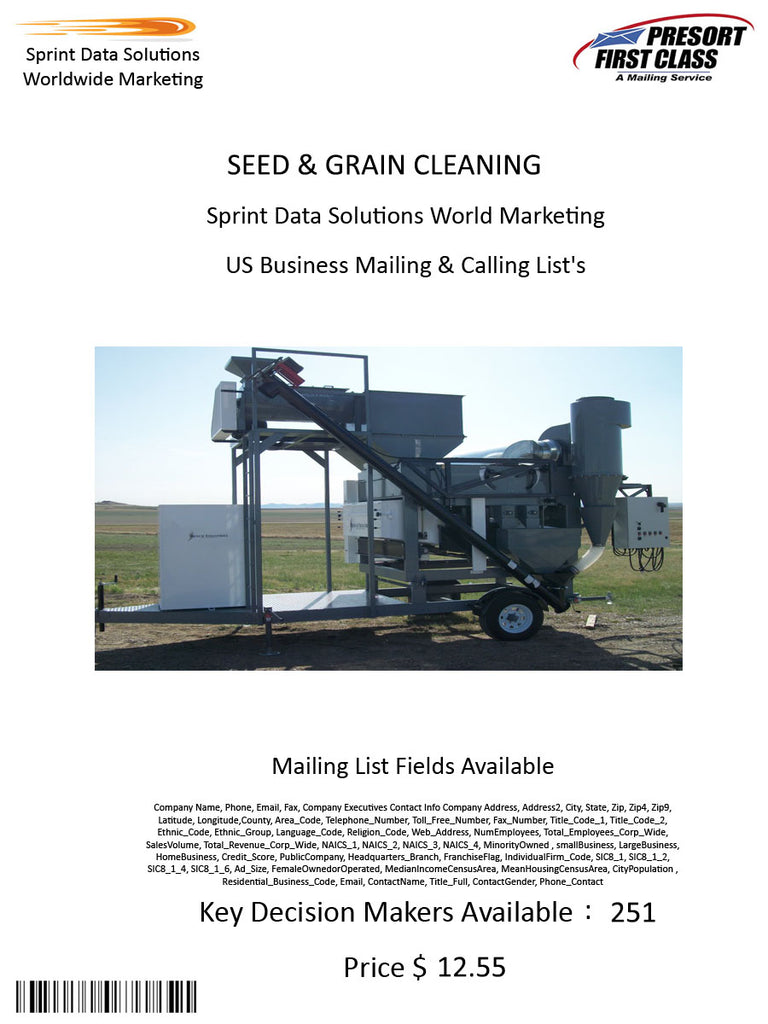 SEED & GRAIN CLEANING