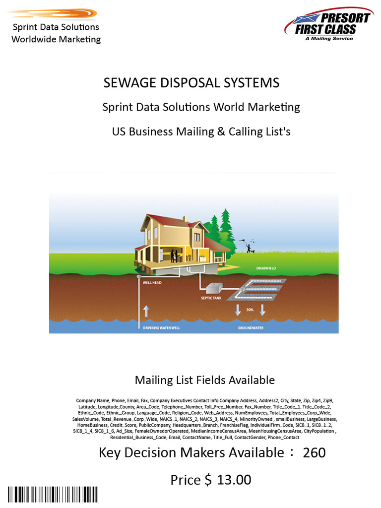 SEWAGE DISPOSAL SYSTEMS