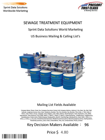 SEWAGE TREATMENT EQUIPMENT