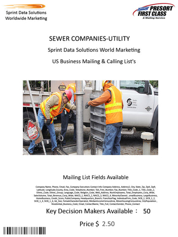 SEWER COMPANIES-UTILITY