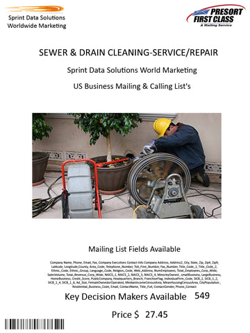 SEWER & DRAIN CLEANING-SERVICE/REPAIR