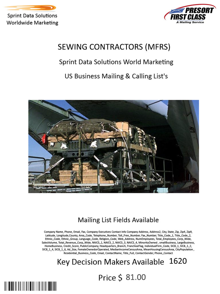 SEWING CONTRACTORS (MFRS)