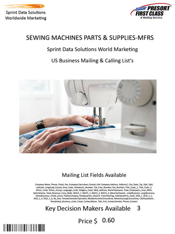 SEWING MACHINES PARTS & SUPPLIES-MFRS