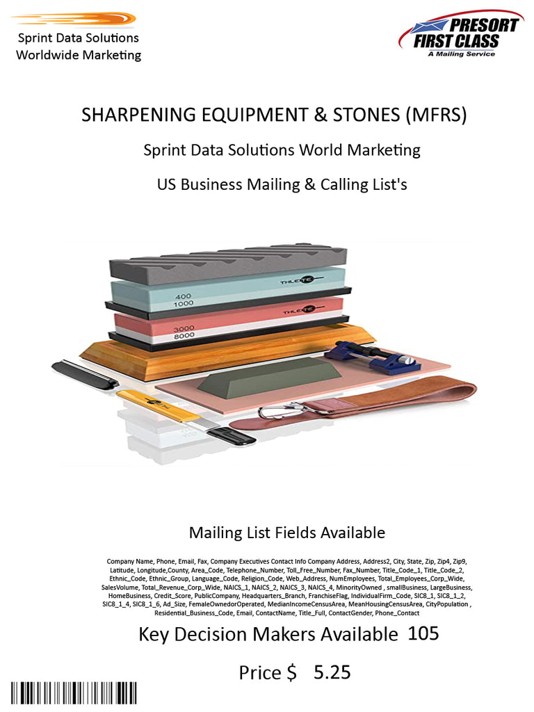 SHARPENING EQUIPMENT & STONES (MFRS)