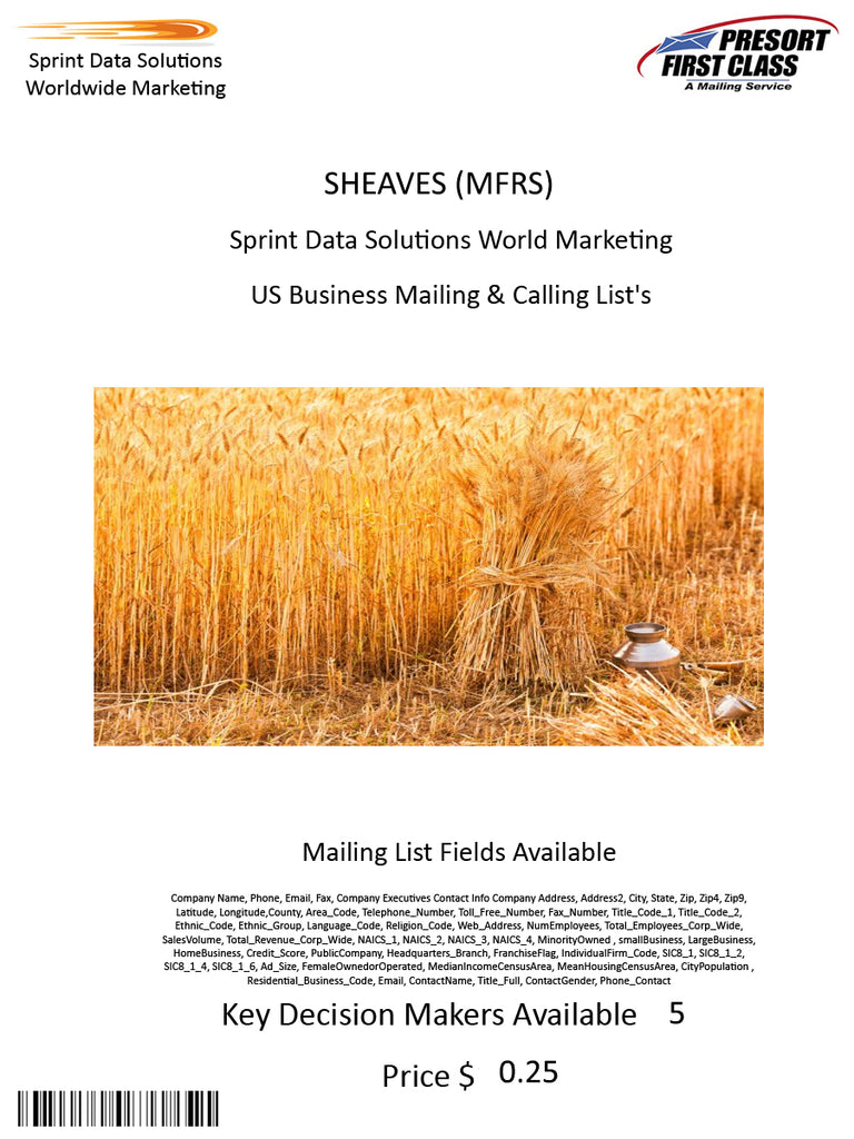 SHEAVES (MFRS)