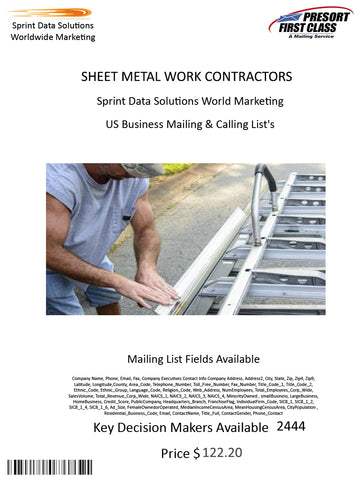 SHEET METAL WORK CONTRACTORS