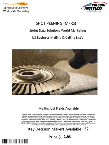 SHOT PEENING (MFRS)