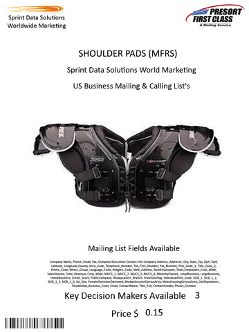 SHOULDER PADS (MFRS)