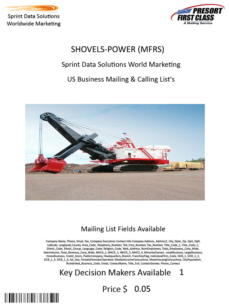 SHOVELS-POWER (MFRS)