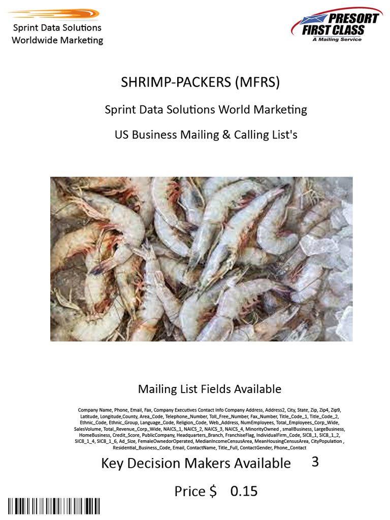 SHRIMP-PACKERS (MFRS)