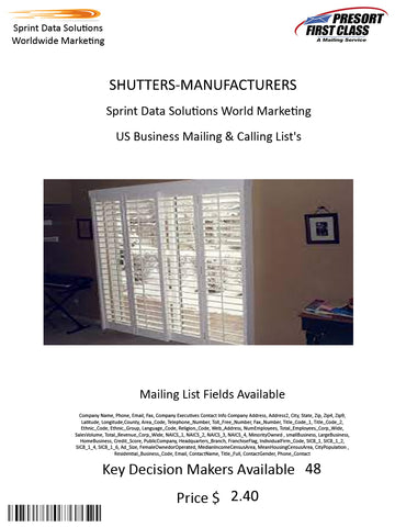 SHUTTERS-MANUFACTURERS