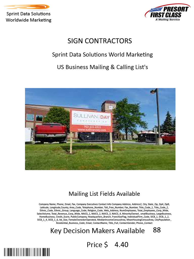 SIGN CONTRACTORS