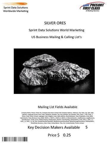 SILVER ORES