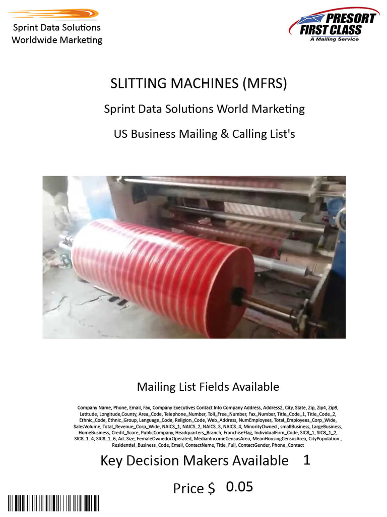 SLITTING MACHINES (MFRS)