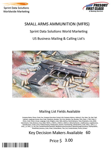 SMALL ARMS AMMUNITION (MFRS)