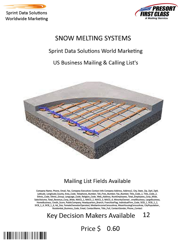 SNOW MELTING SYSTEMS