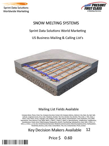 SNOW MELTING SYSTEMS