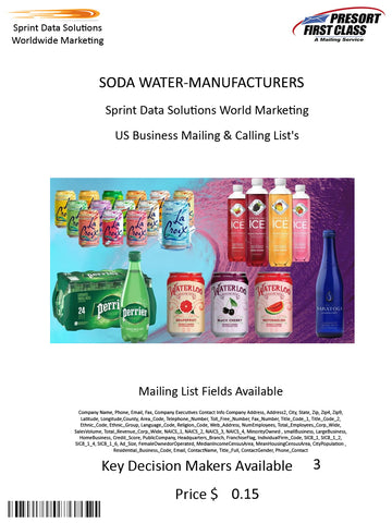 SODA WATER-MANUFACTURERS