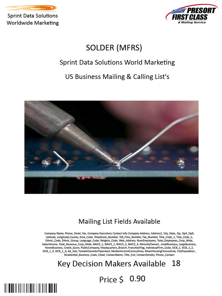 SOLDER (MFRS)