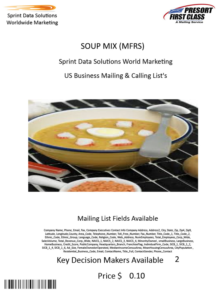 SOUP MIX (MFRS)