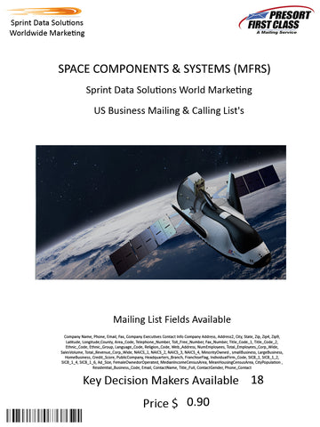 SPACE COMPONENTS & SYSTEMS (MFRS)