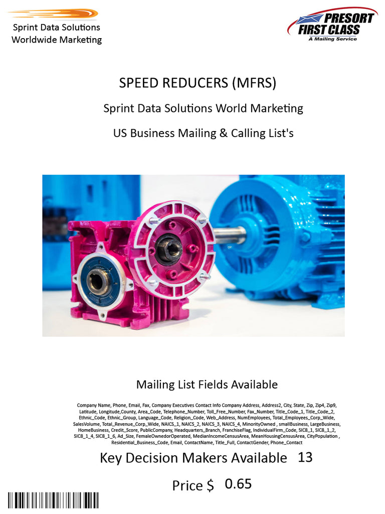 SPEED REDUCERS (MFRS)