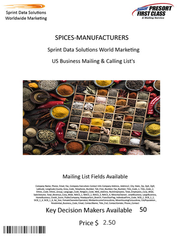 SPICES-MANUFACTURERS