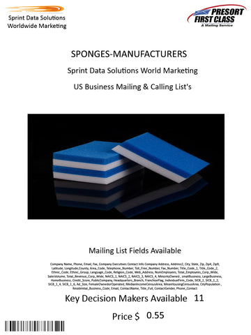 SPONGES-MANUFACTURERS