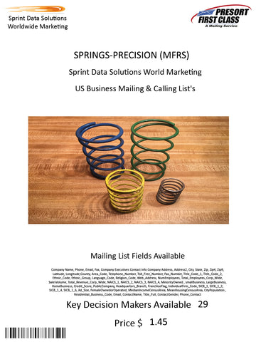 SPRINGS-PRECISION (MFRS)