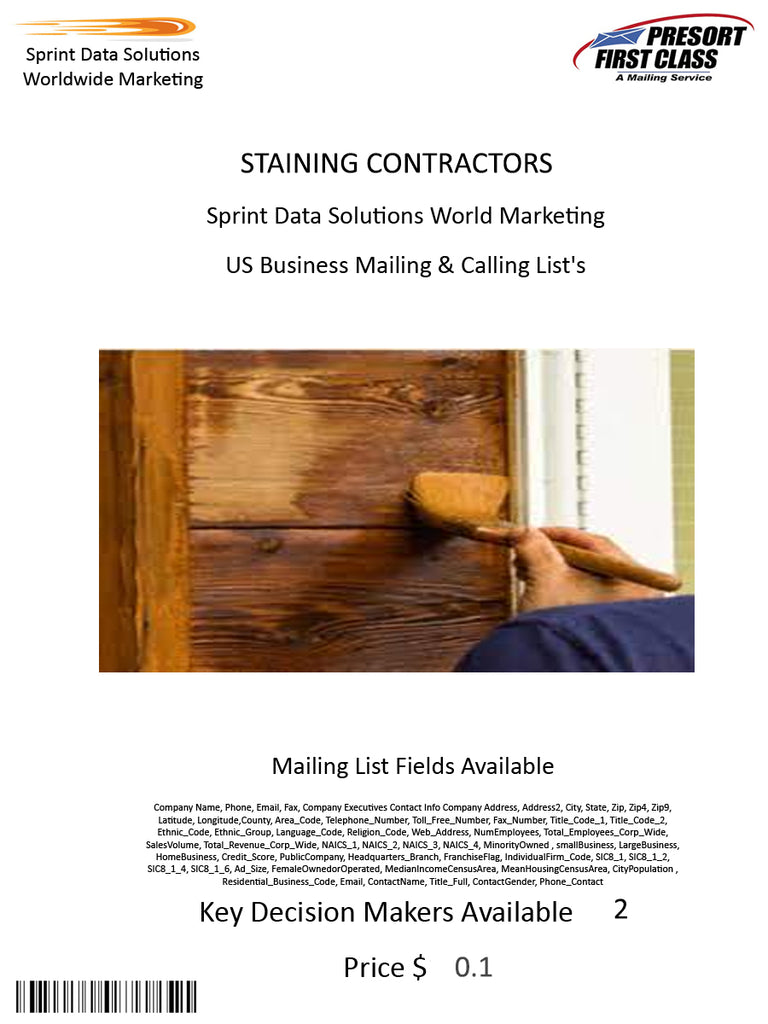 STAINING CONTRACTORS