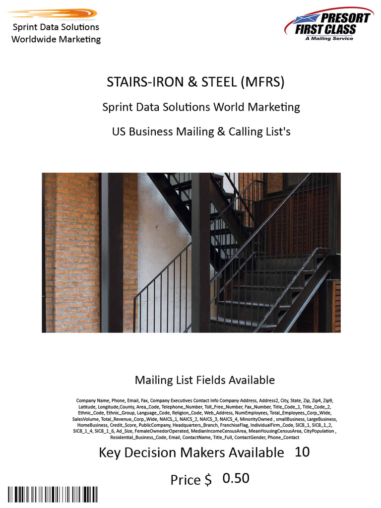 STAIRS-IRON & STEEL (MFRS)