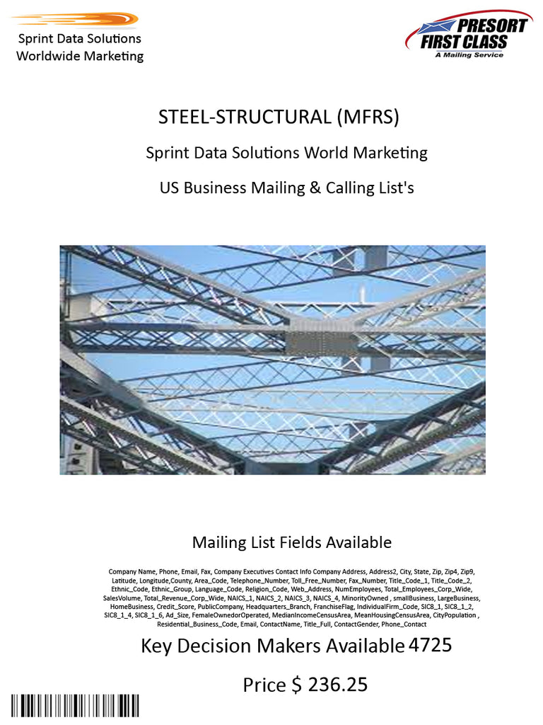 STEEL-STRUCTURAL (MFRS)