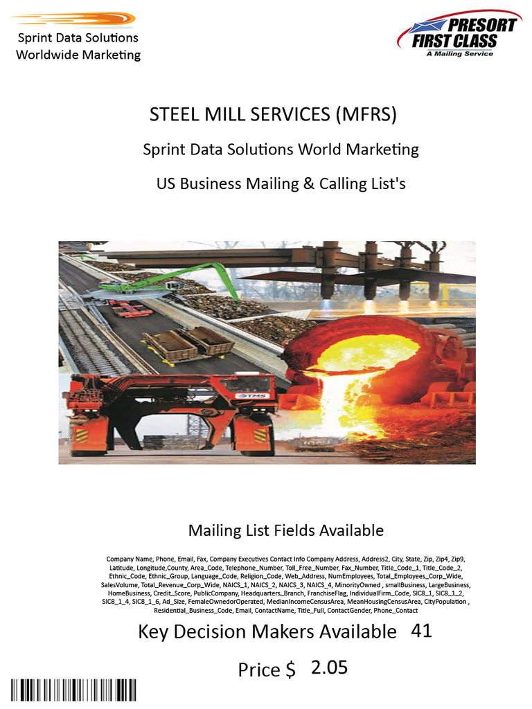 STEEL MILL SERVICES (MFRS)