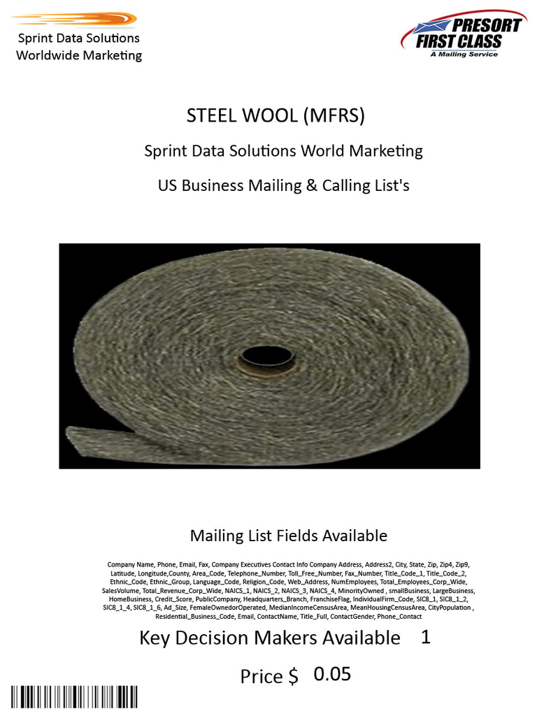 STEEL WOOL (MFRS)