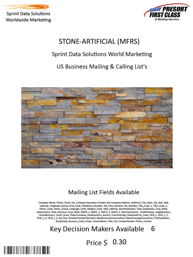 STONE-ARTIFICIAL (MFRS)