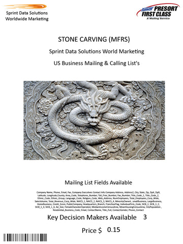 STONE CARVING (MFRS)