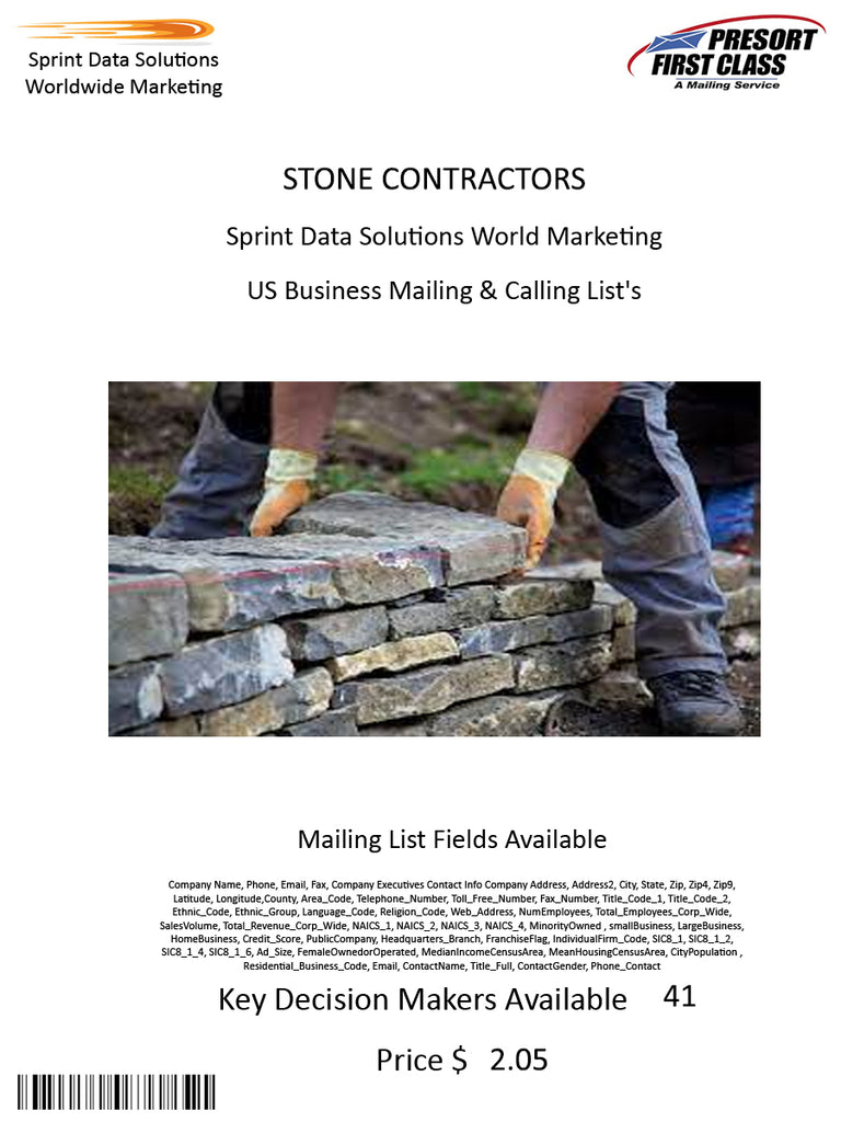 STONE CONTRACTORS