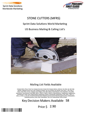 STONE CUTTERS (MFRS)