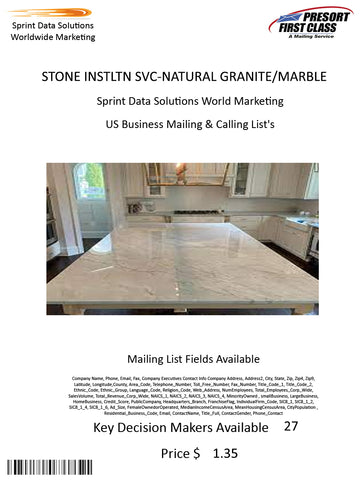 STONE INSTLTN SVC-NATURAL GRANITE/MARBLE