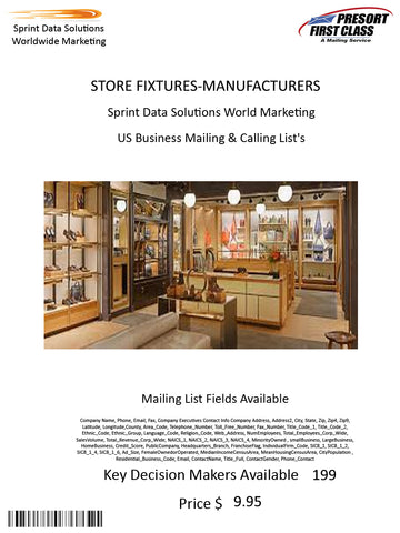 STORE FIXTURES-MANUFACTURERS