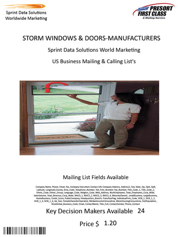 STORM WINDOWS & DOORS-MANUFACTURERS