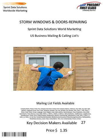 STORM WINDOWS & DOORS-REPAIRING