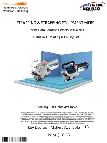 STRAPPING & STRAPPING EQUIPMENT-MFRS