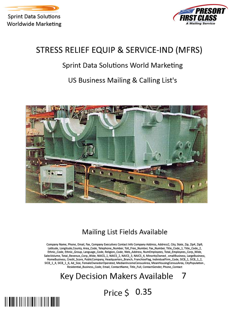 STRESS RELIEF EQUIP & SERVICE-IND (MFRS)