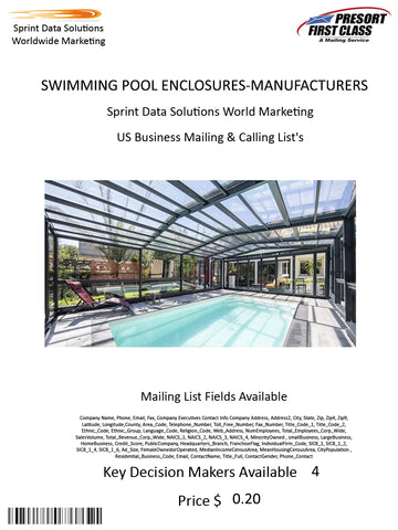 SWIMMING POOL ENCLOSURES-MANUFACTURERS